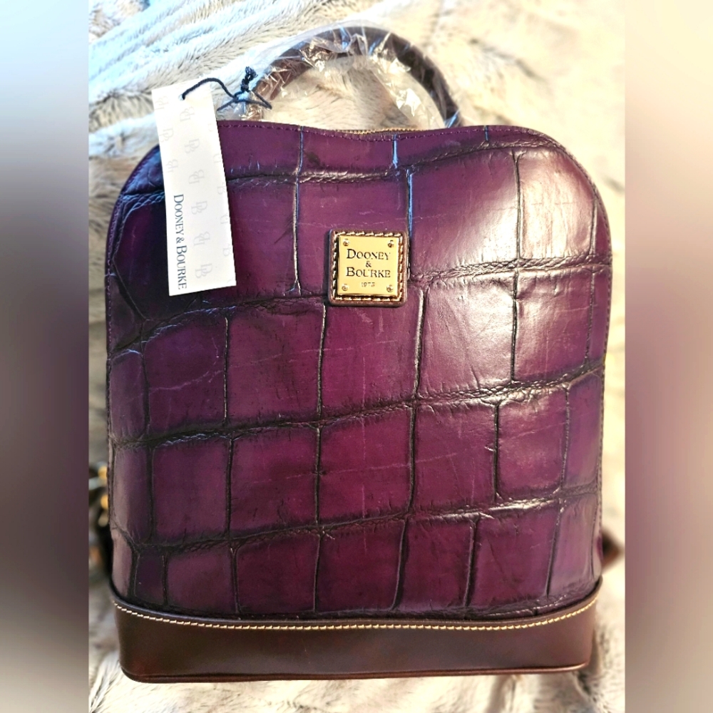 NWT! Dooney & Bourke Zip Pod Backpack - Plum Wine